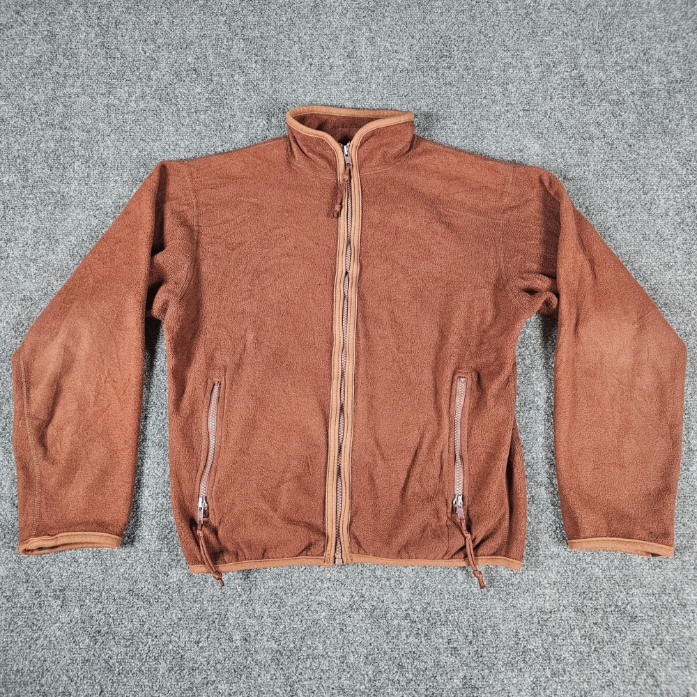 REI THAW Fleece Jacket Men's Small Brown Polartec Full Zip Made in USA